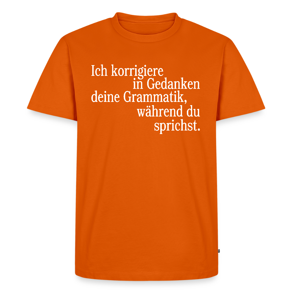 Grammatik - Männer Premium T-Shirt - Orange