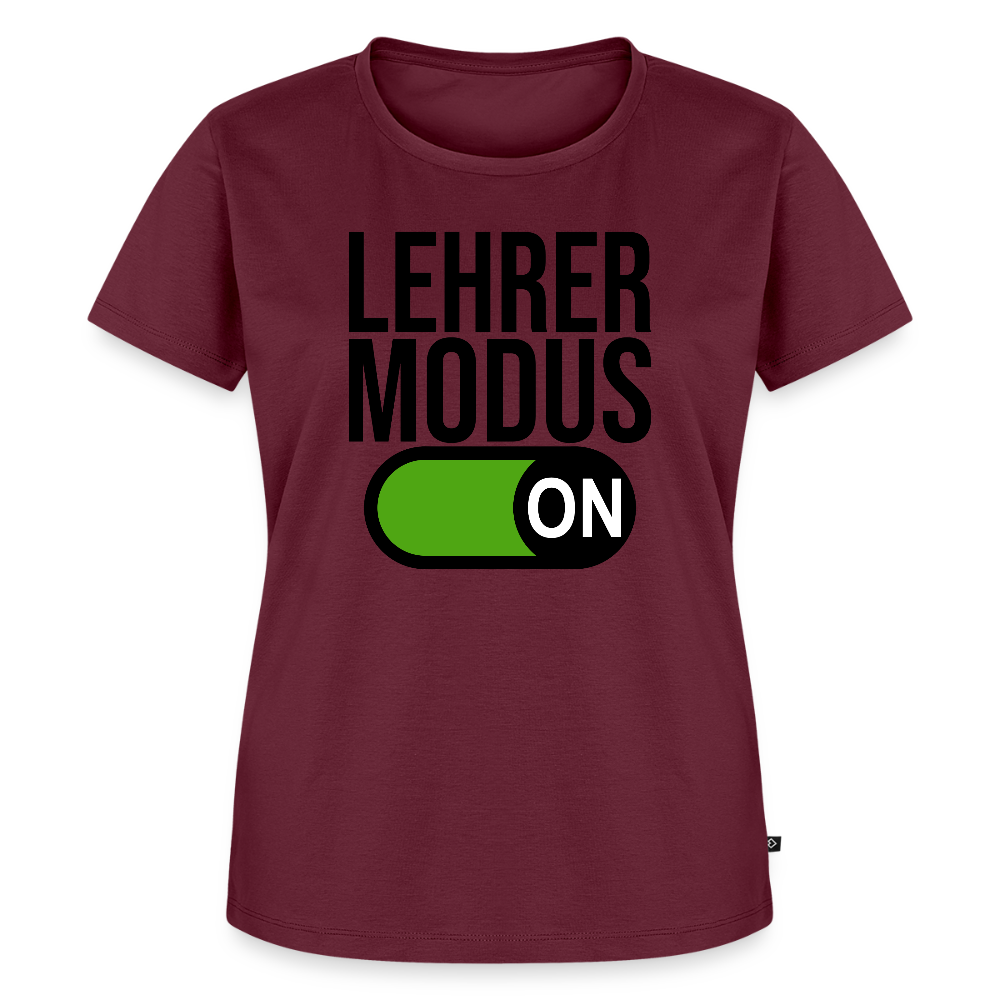 Lehrer Modus on - Frauen Premium T-Shirt - Burgunderrot
