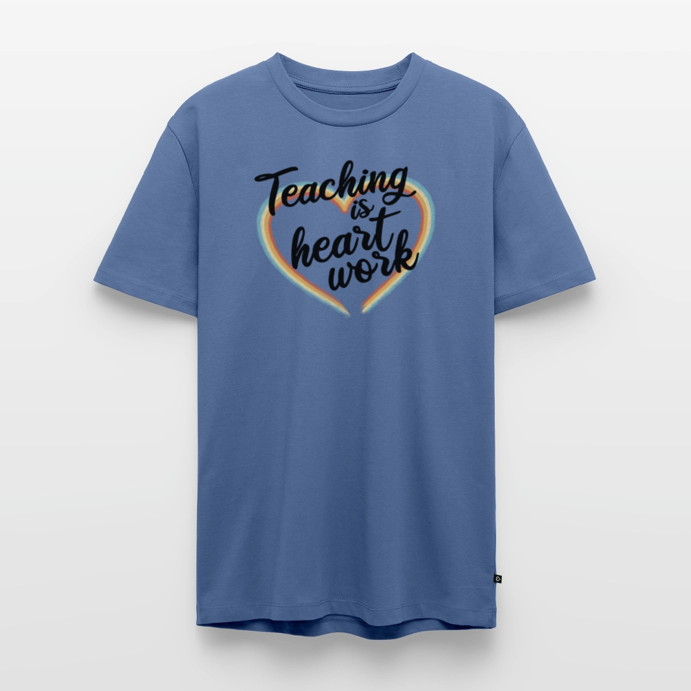 Heart work - Männer Premium T-Shirt - Taubenblau