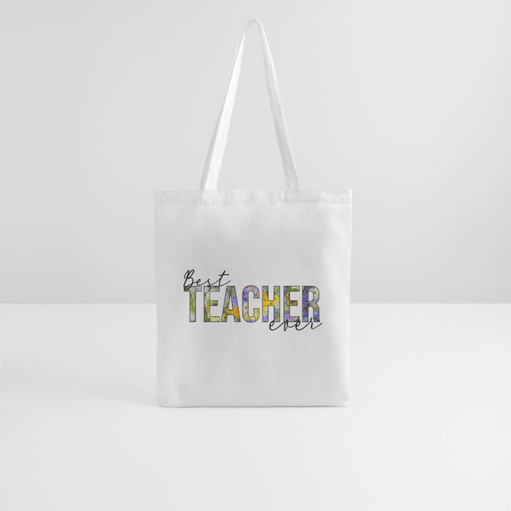 Best teacher ever - Stoffbeutel - Weiß