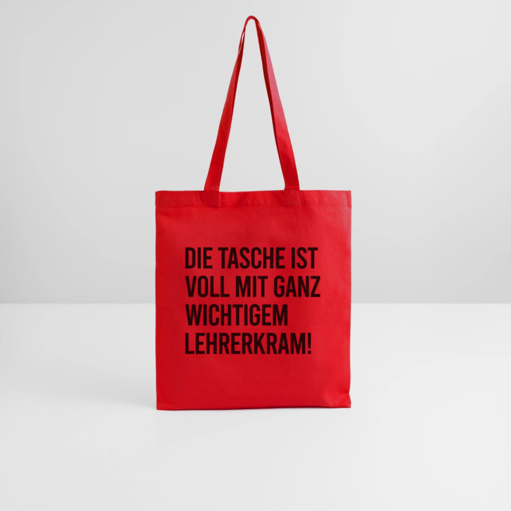 Lehrerkram - Stoffbeutel - Rot