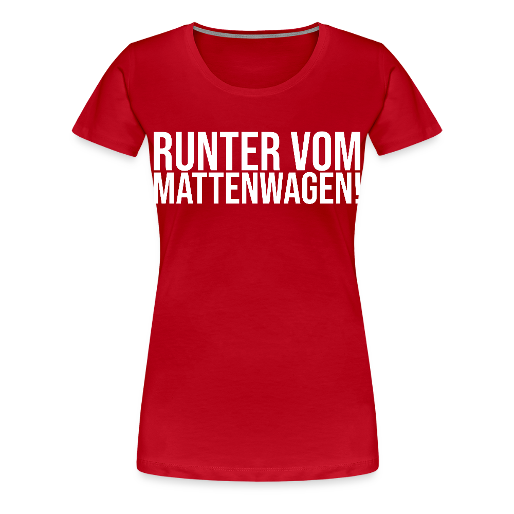 Mattenwagen - Frauen Premium T-Shirt - Rot