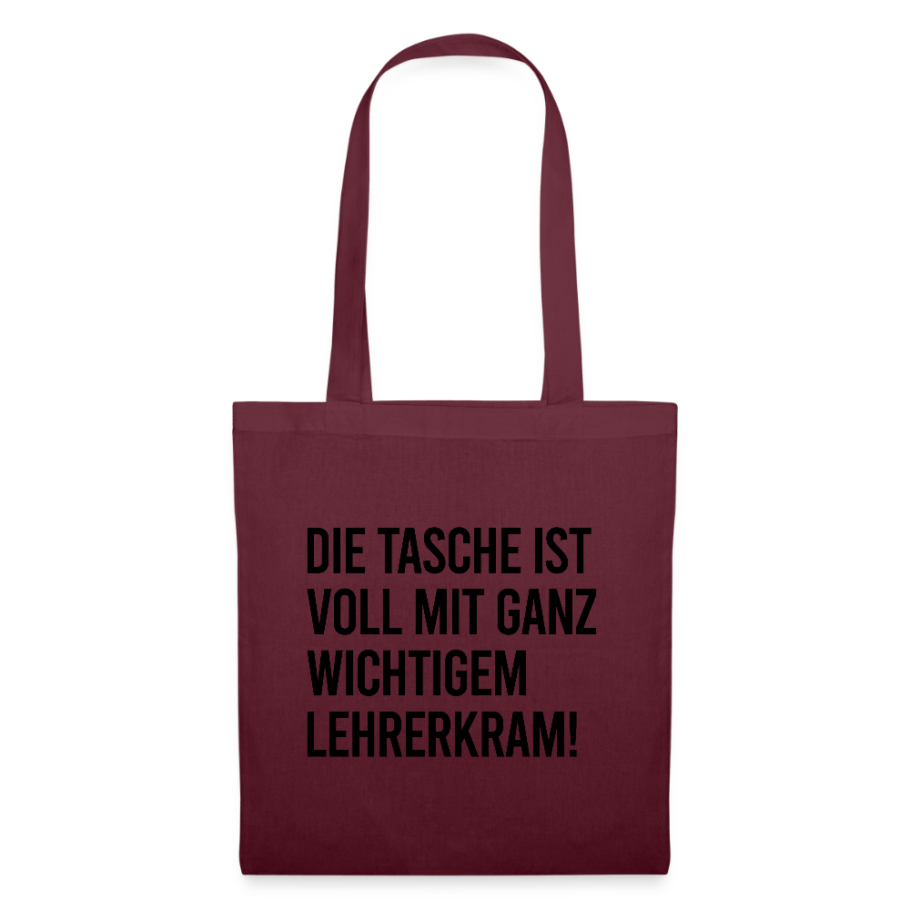 Lehrerkram - Stoffbeutel - Burgunderrot