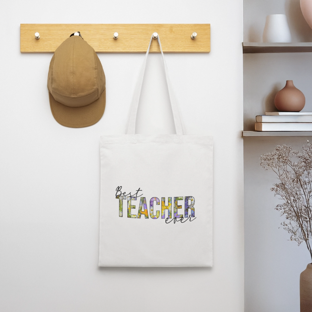 Best teacher ever - Stoffbeutel - Weiß