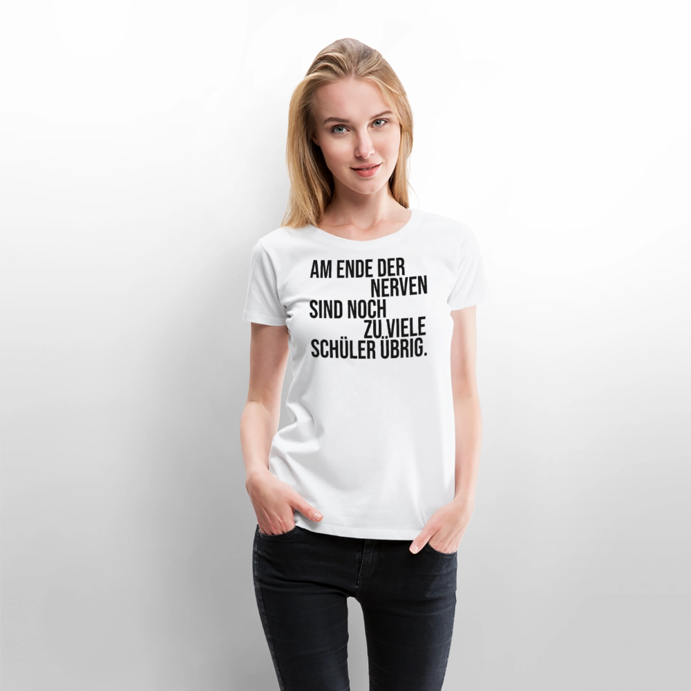 Zu viele Schüler - Frauen Premium T-Shirt - Weiß