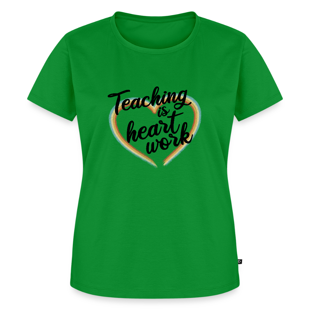 Teaching is heartwork - Frauen Premium T-Shirt - Grün