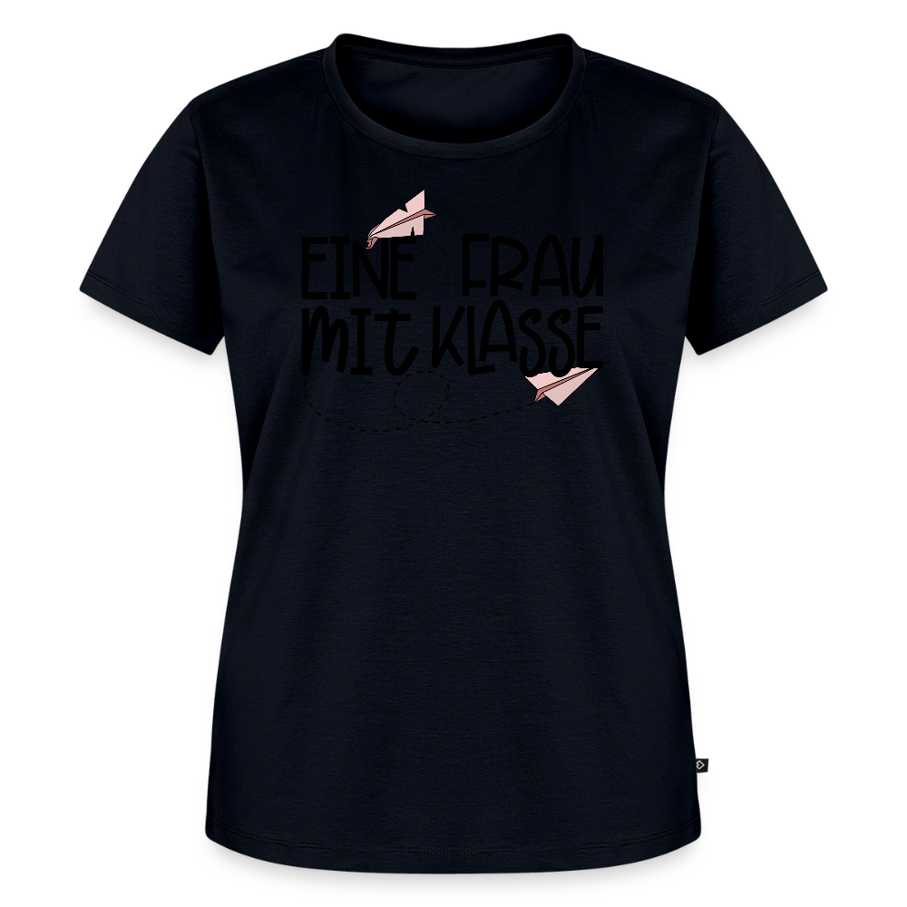 Eine Frau mit Klasse - Frauen Premium T-Shirt - Navy