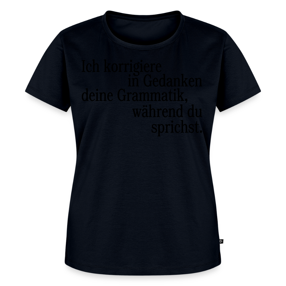 Grammatik - Frauen Premium T-Shirt - Navy