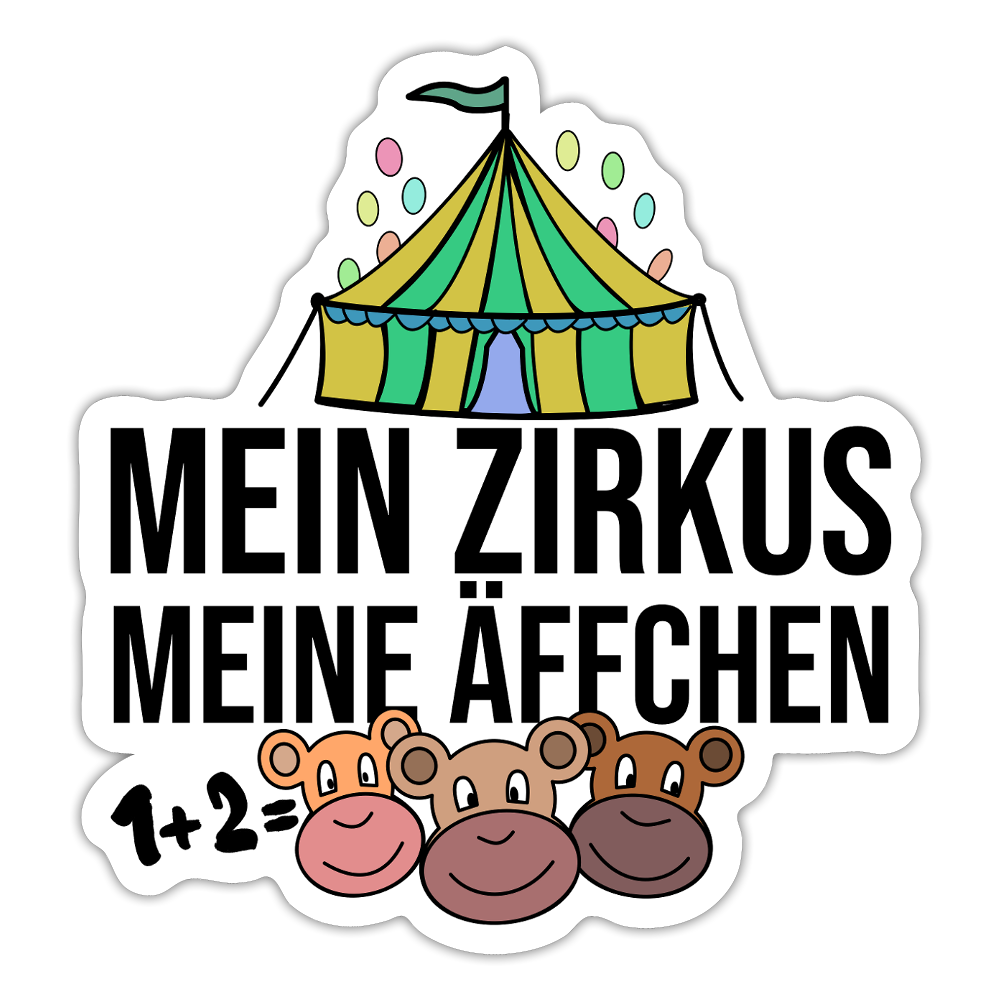 Mein Zirkus - Sticker - Mattweiß