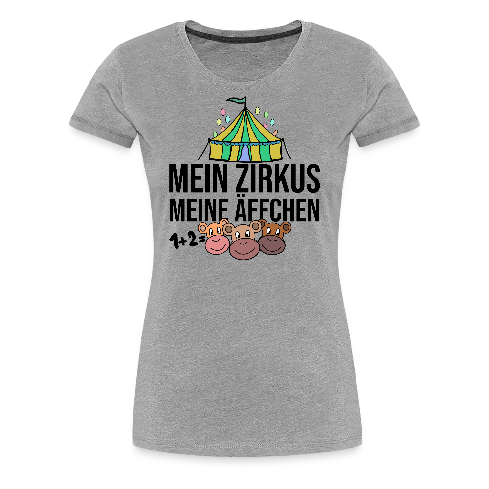 Mein Zirkus - Frauen Premium T-Shirt - Grau meliert