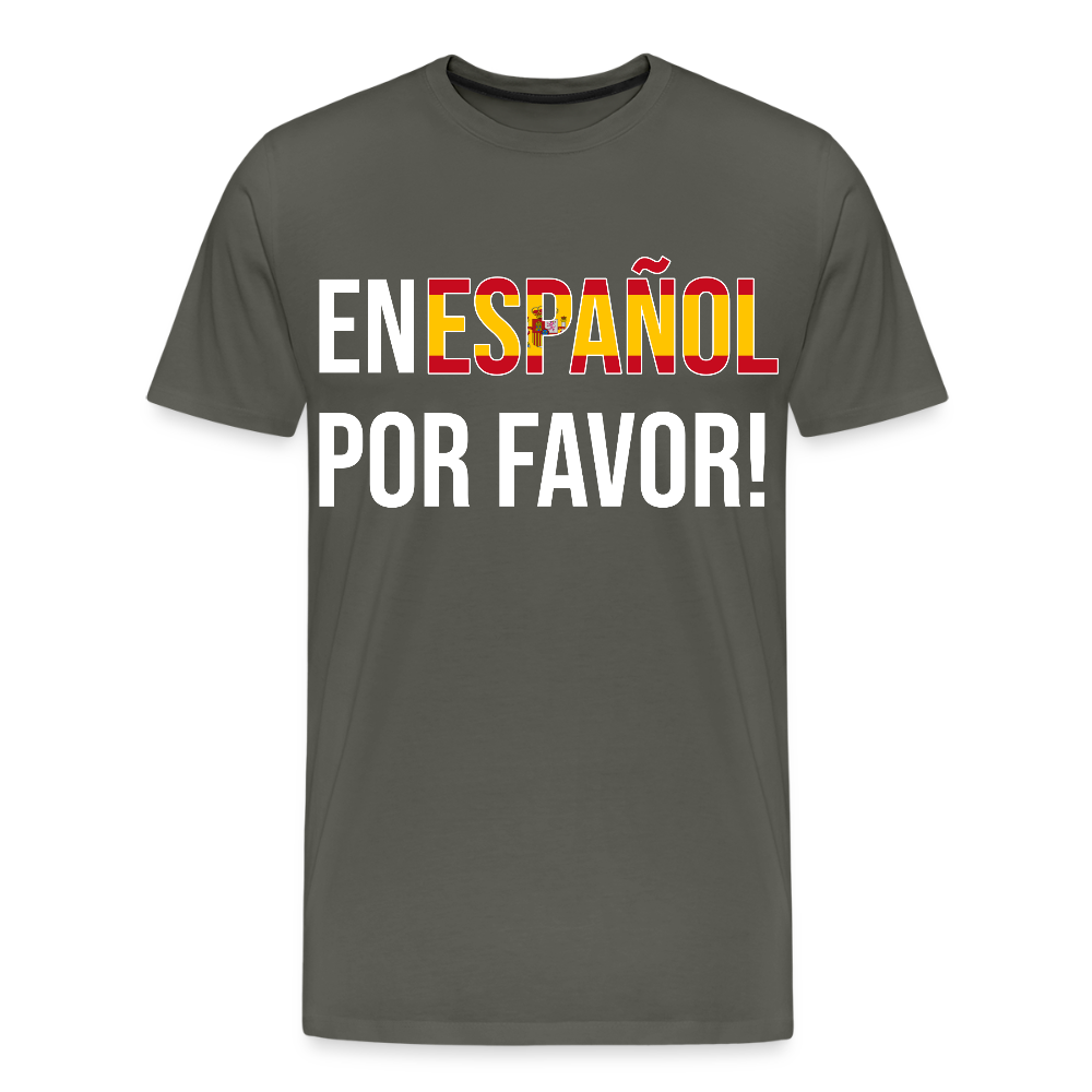 En Espanol por favor! - Männer Premium T-Shirt - Asphalt