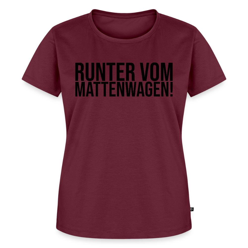 Mattenwagen - Frauen Premium T-Shirt - Burgunderrot