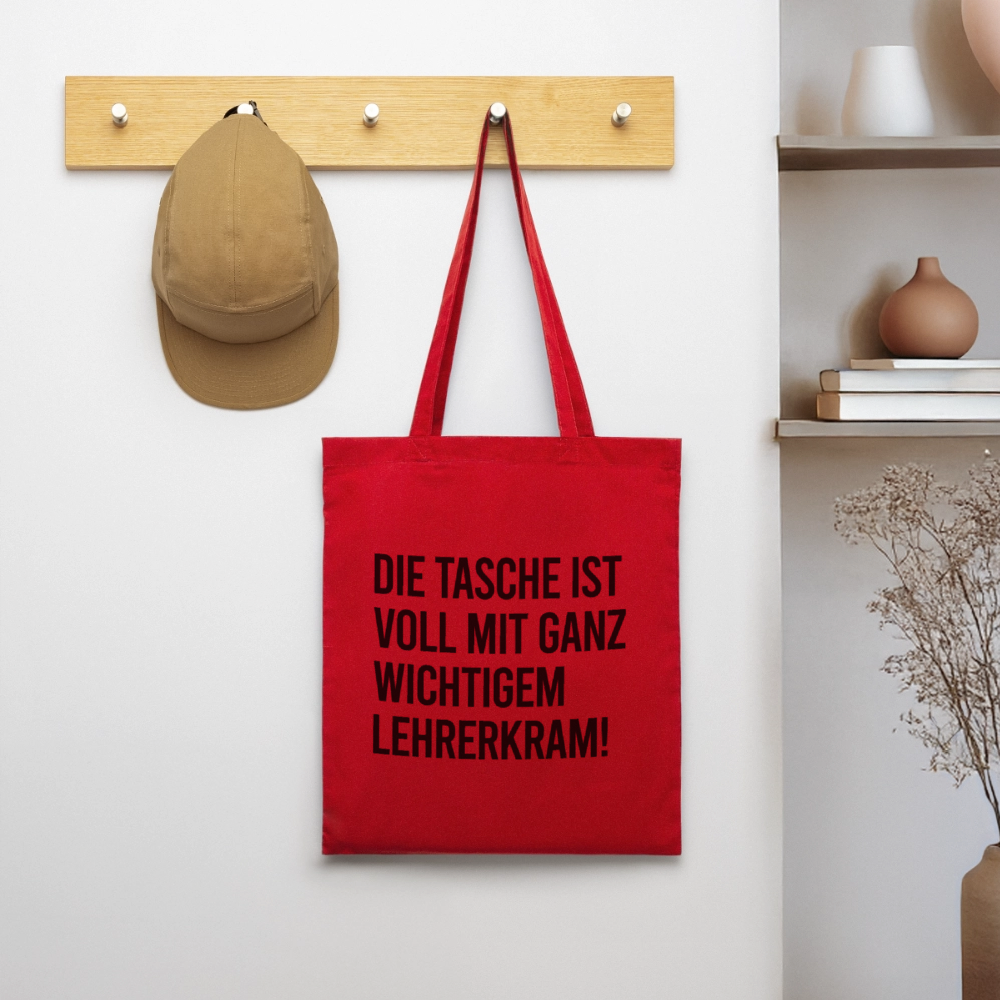 Lehrerkram - Stoffbeutel - Rot