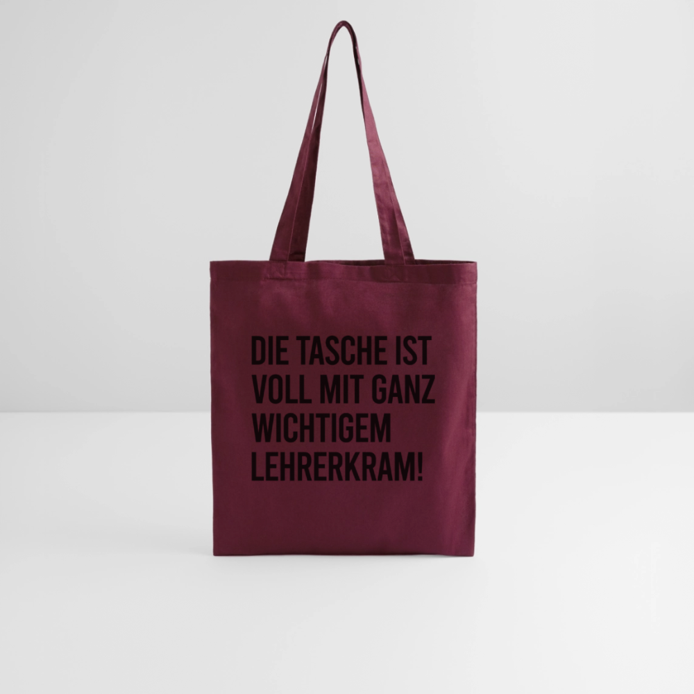 Lehrerkram - Stoffbeutel - Burgunderrot
