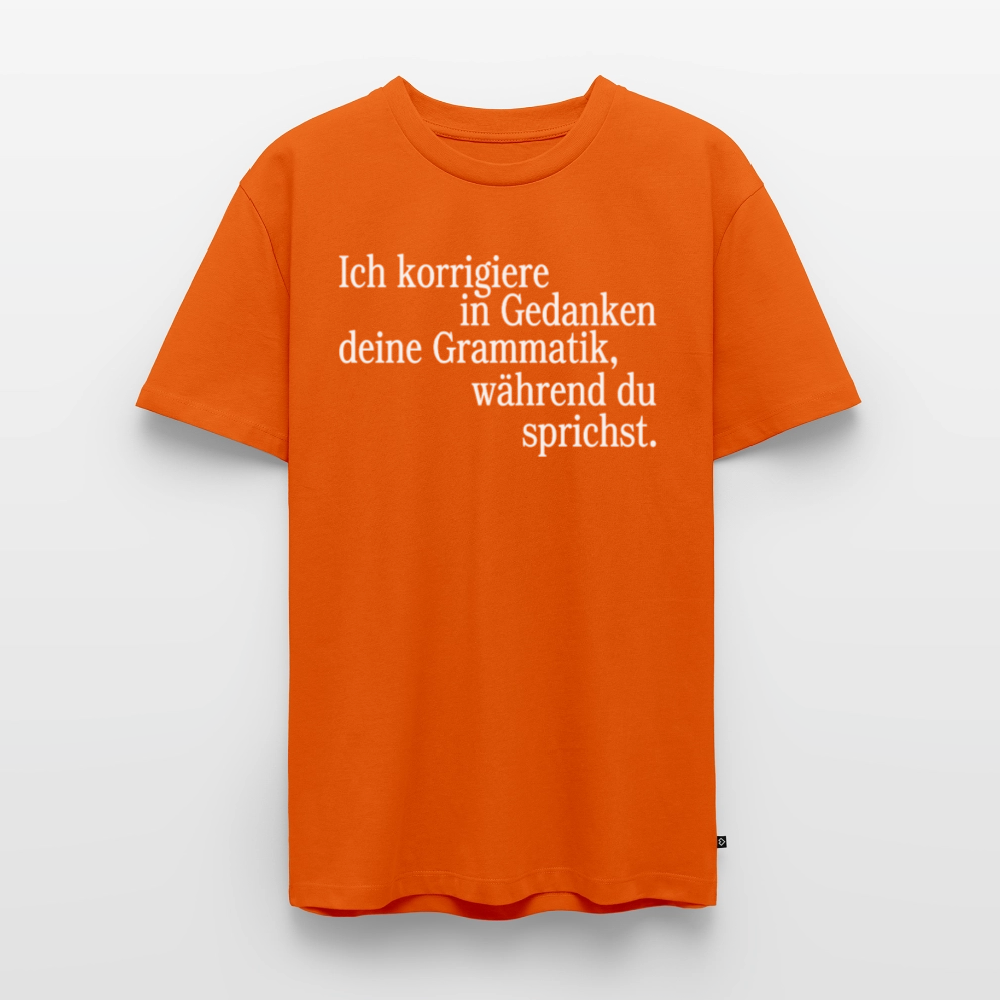 Grammatik - Männer Premium T-Shirt - Orange