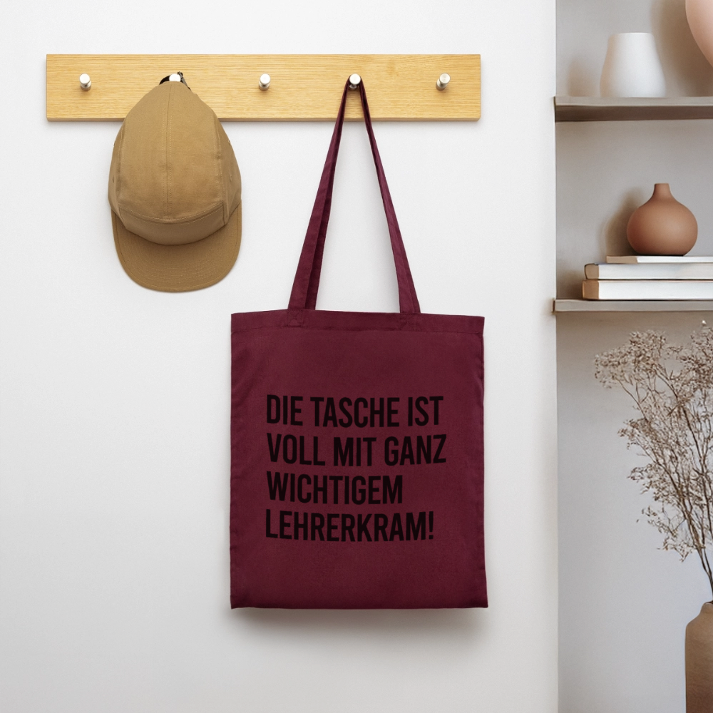 Lehrerkram - Stoffbeutel - Burgunderrot
