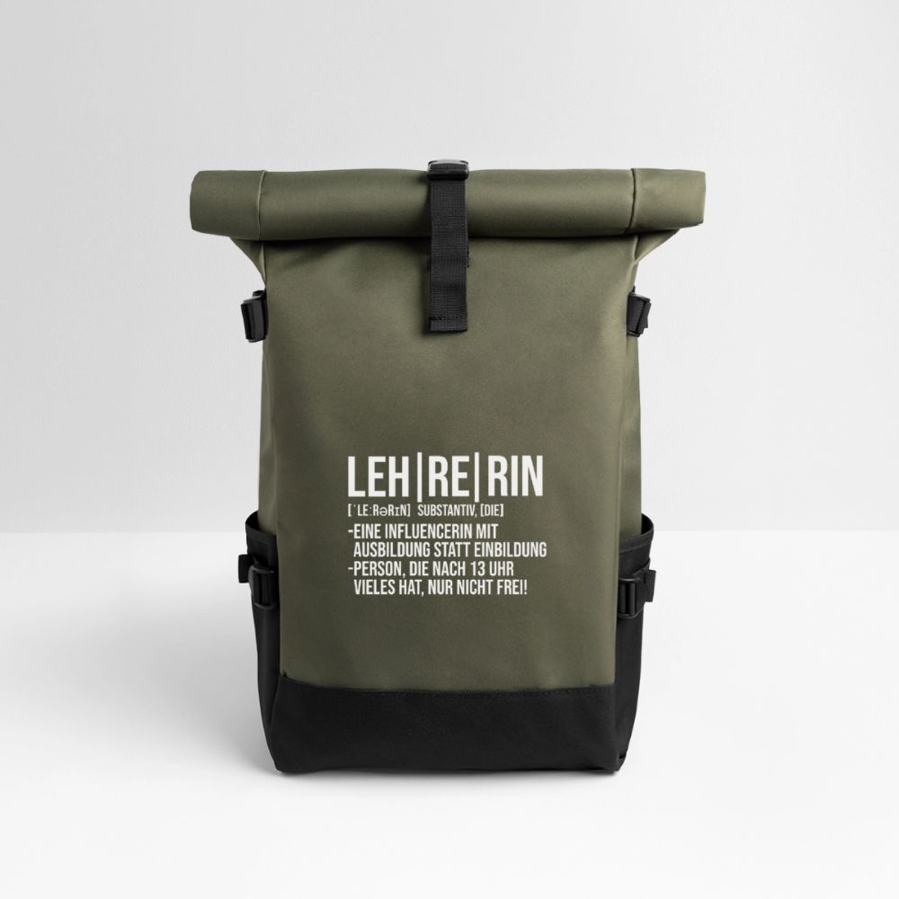Leh-Re-Rin - Rolltop Rucksack - Olive/Schwarz