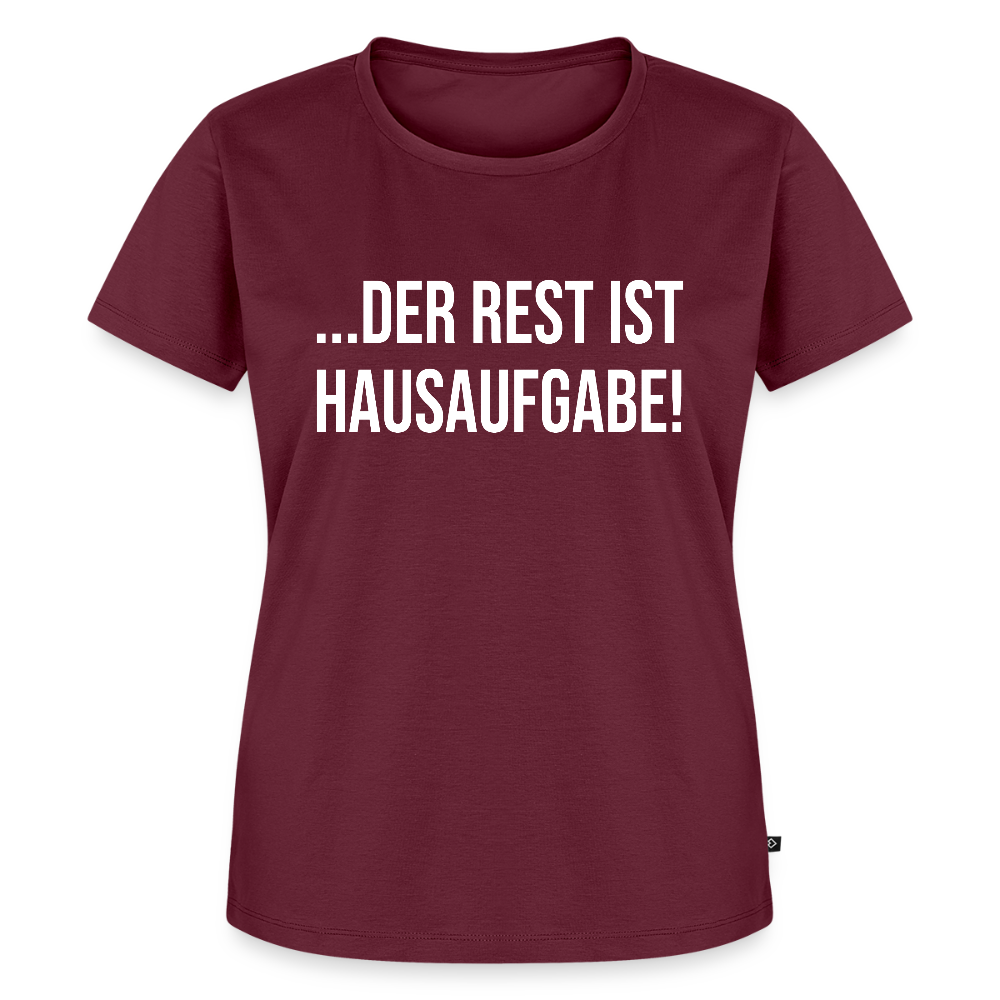 Hausaufgabe - Frauen Premium T-Shirt - Burgunderrot
