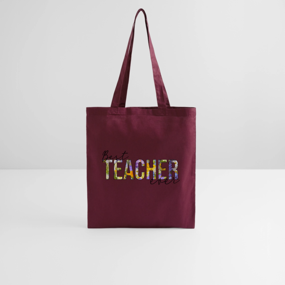 Best teacher ever - Stoffbeutel - Burgunderrot