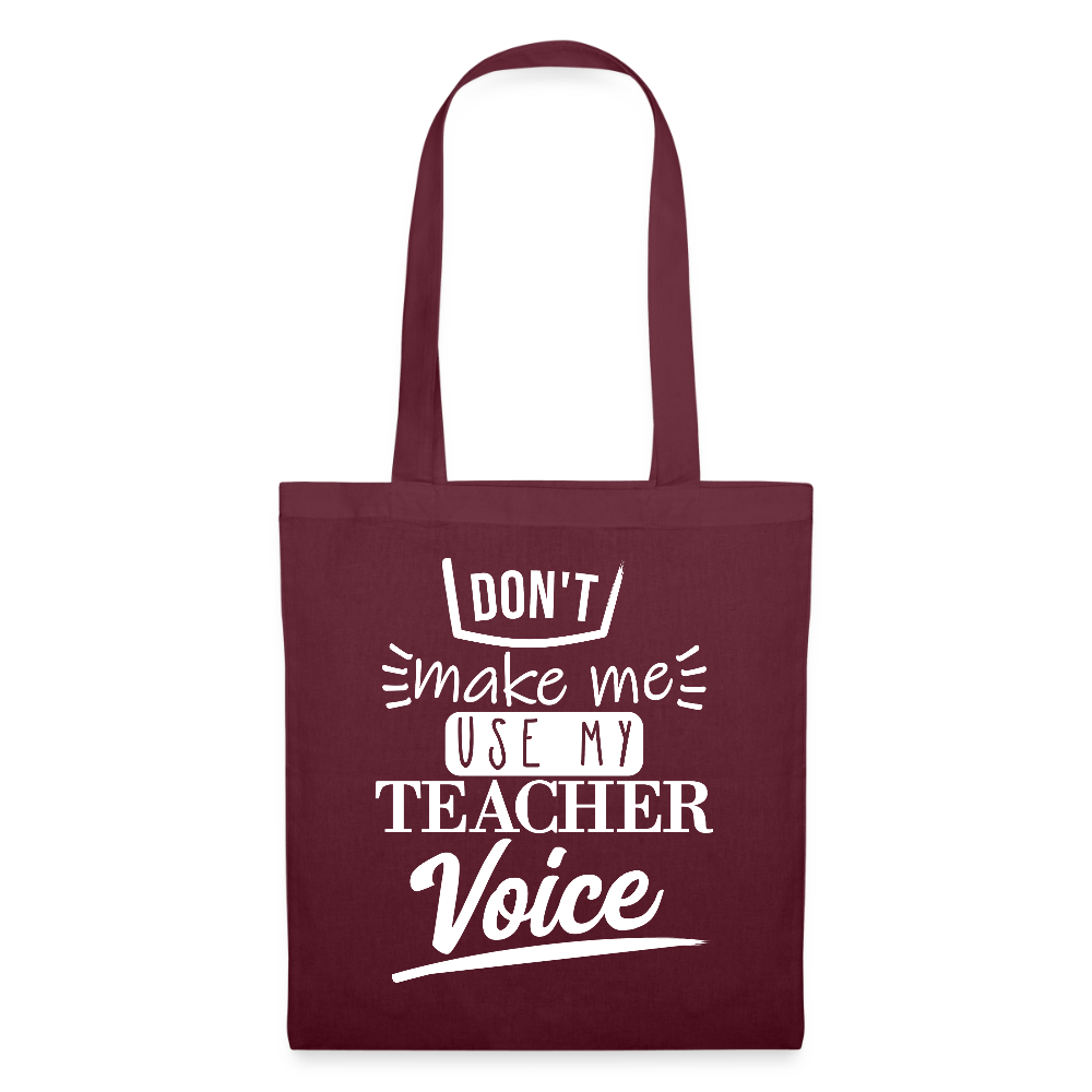 Teacher Voice - Stoffbeutel - Burgunderrot
