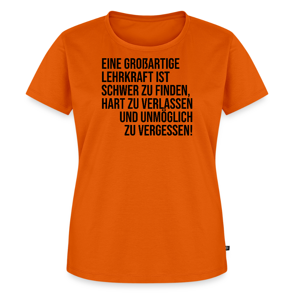 Großartige Lehrkraft - Frauen Premium T-Shirt - Orange