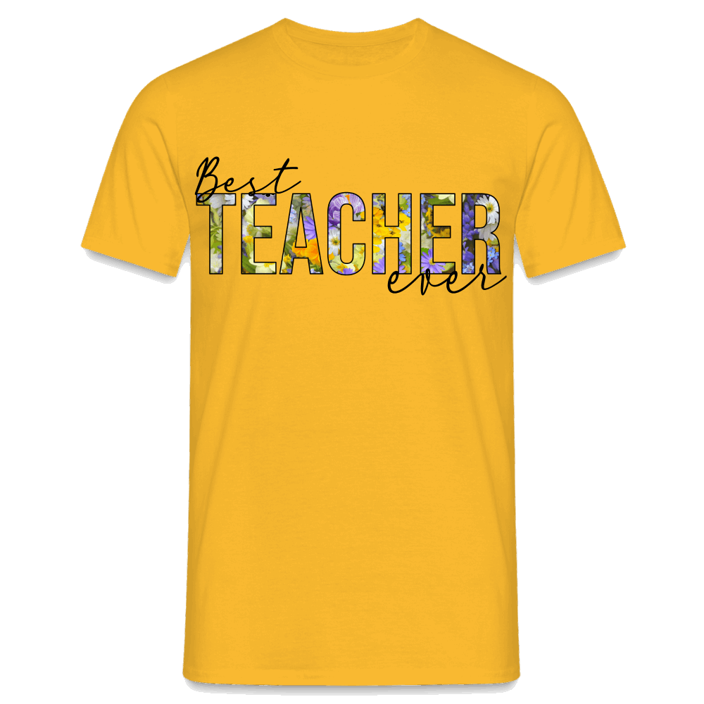 Best teacher ever - Männer T-Shirt - Gelb