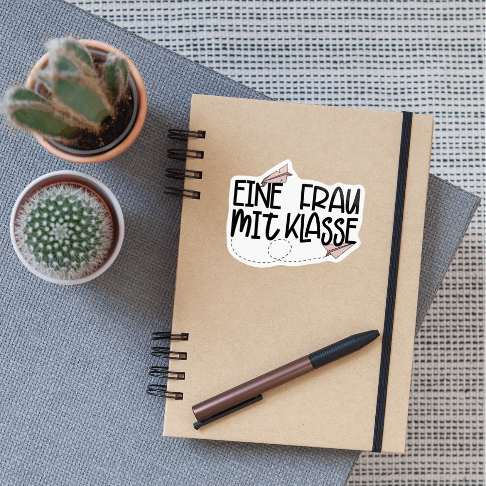 Eine Frau mit Klasse - Sticker - Weiß glänzend