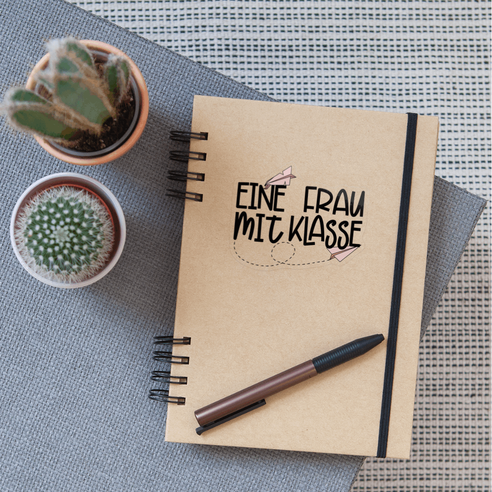 Eine Frau mit Klasse - Sticker - Transparent glänzend