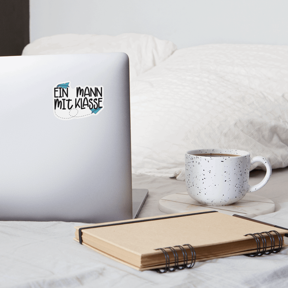 Ein Mann mit Klasse - Sticker - Mattweiß