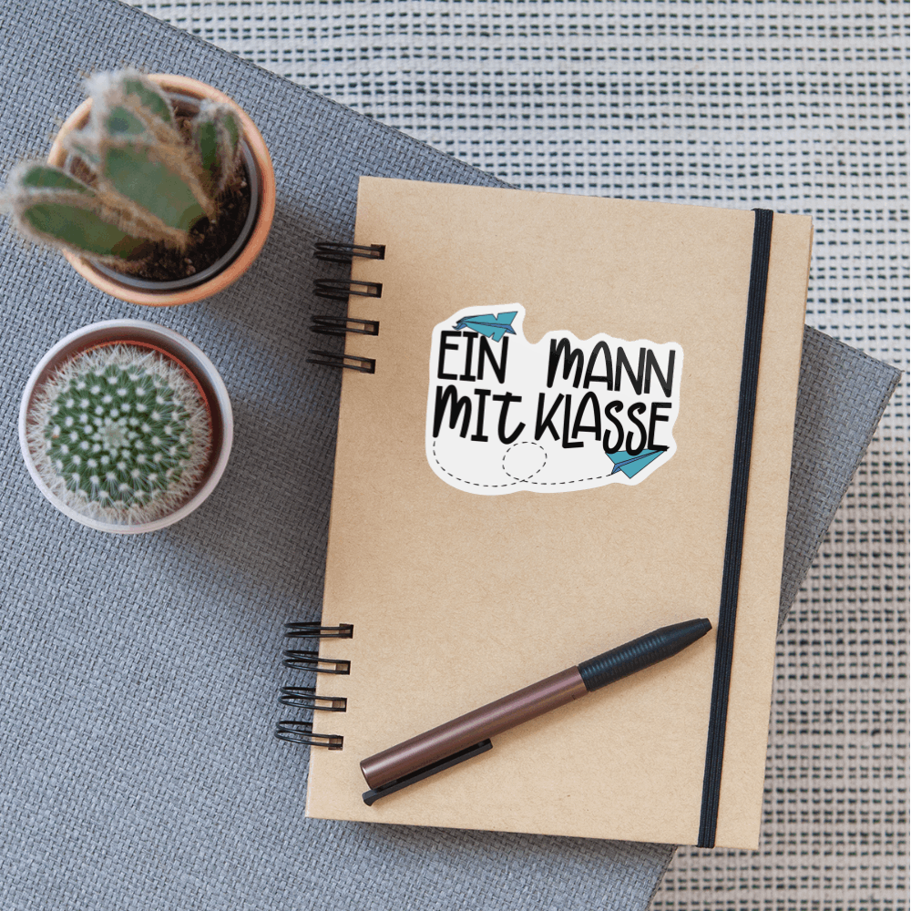 Ein Mann mit Klasse - Sticker - Mattweiß