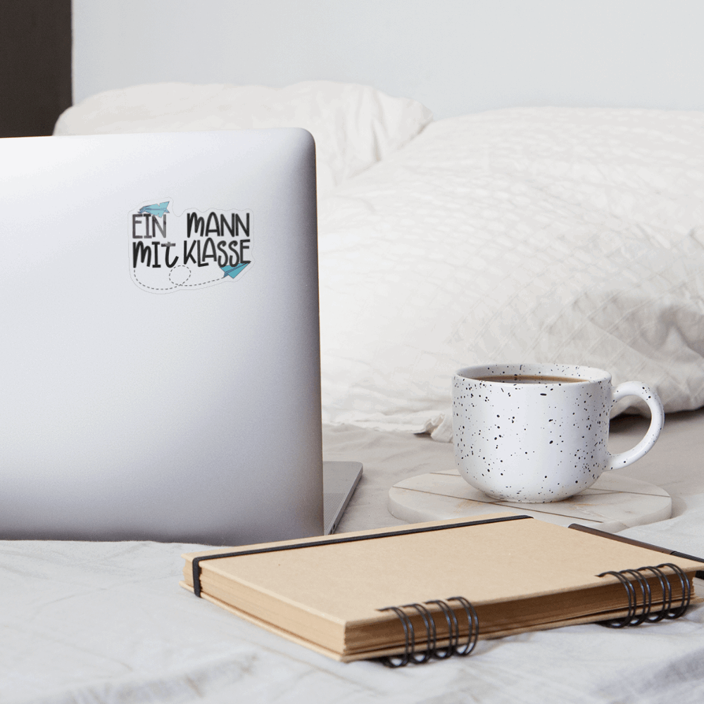 Ein Mann mit Klasse - Sticker - Transparent glänzend