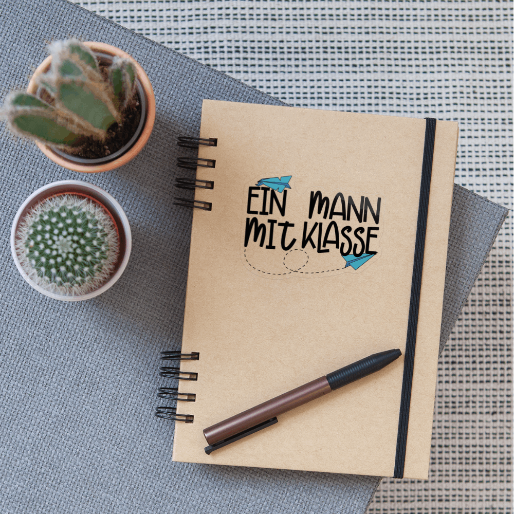Ein Mann mit Klasse - Sticker - Transparent glänzend