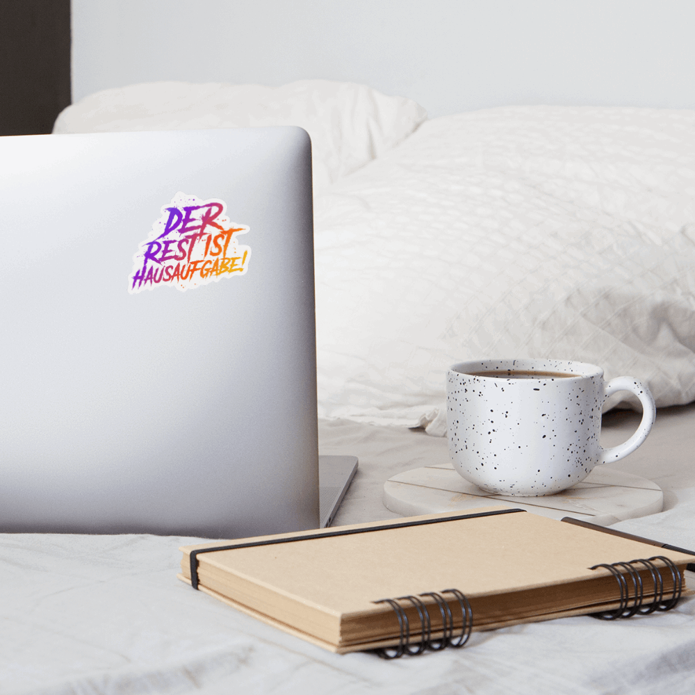 Der Rest ist Hausaufgabe! - Sticker - Mattweiß