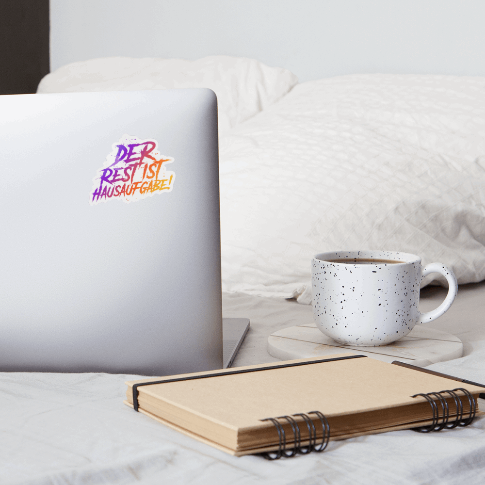 Der Rest ist Hausaufgabe! - Sticker - Weiß glänzend