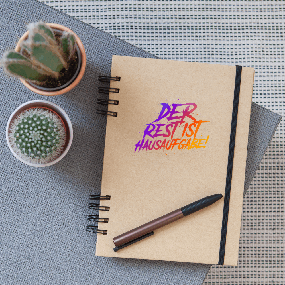 Der Rest ist Hausaufgabe! - Sticker - Transparent glänzend