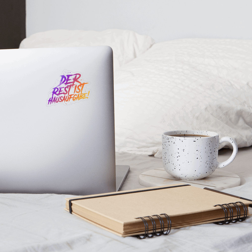 Der Rest ist Hausaufgabe! - Sticker - Transparent glänzend
