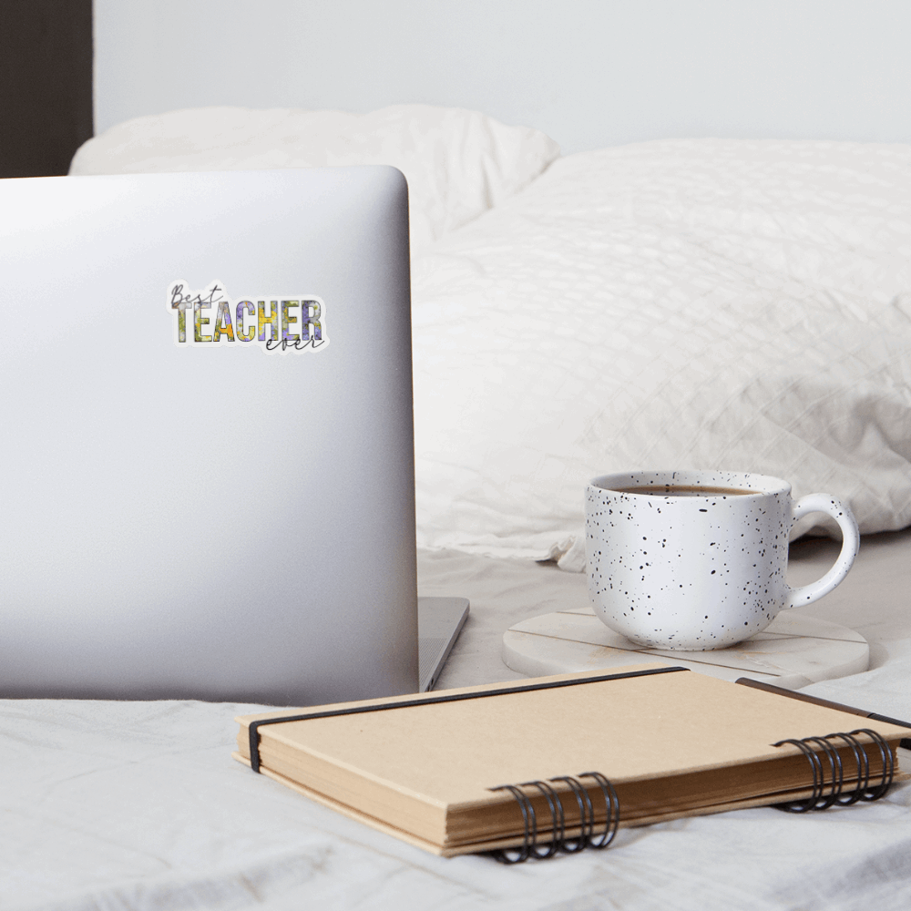 Best teacher ever - Sticker - Weiß glänzend