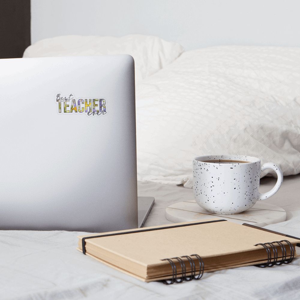 Best teacher ever - Sticker - Transparent glänzend
