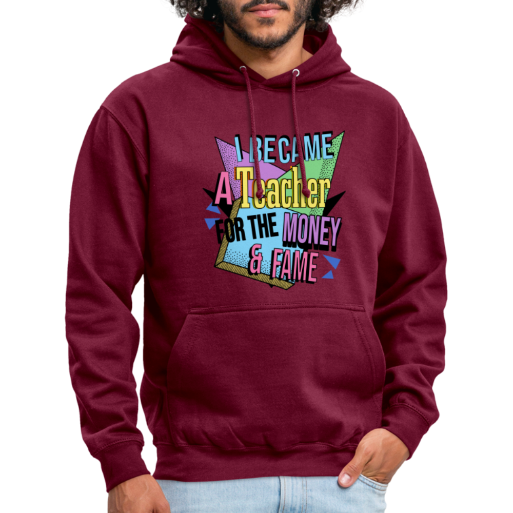 Money & Fame Retro - Unisex Hoodie - Bordeaux