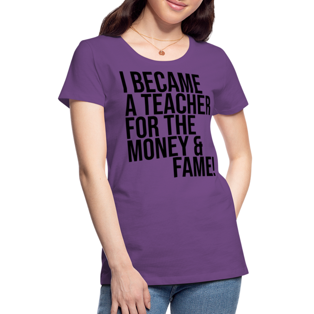 Money & Fame - Frauen Premium T-Shirt - Lila