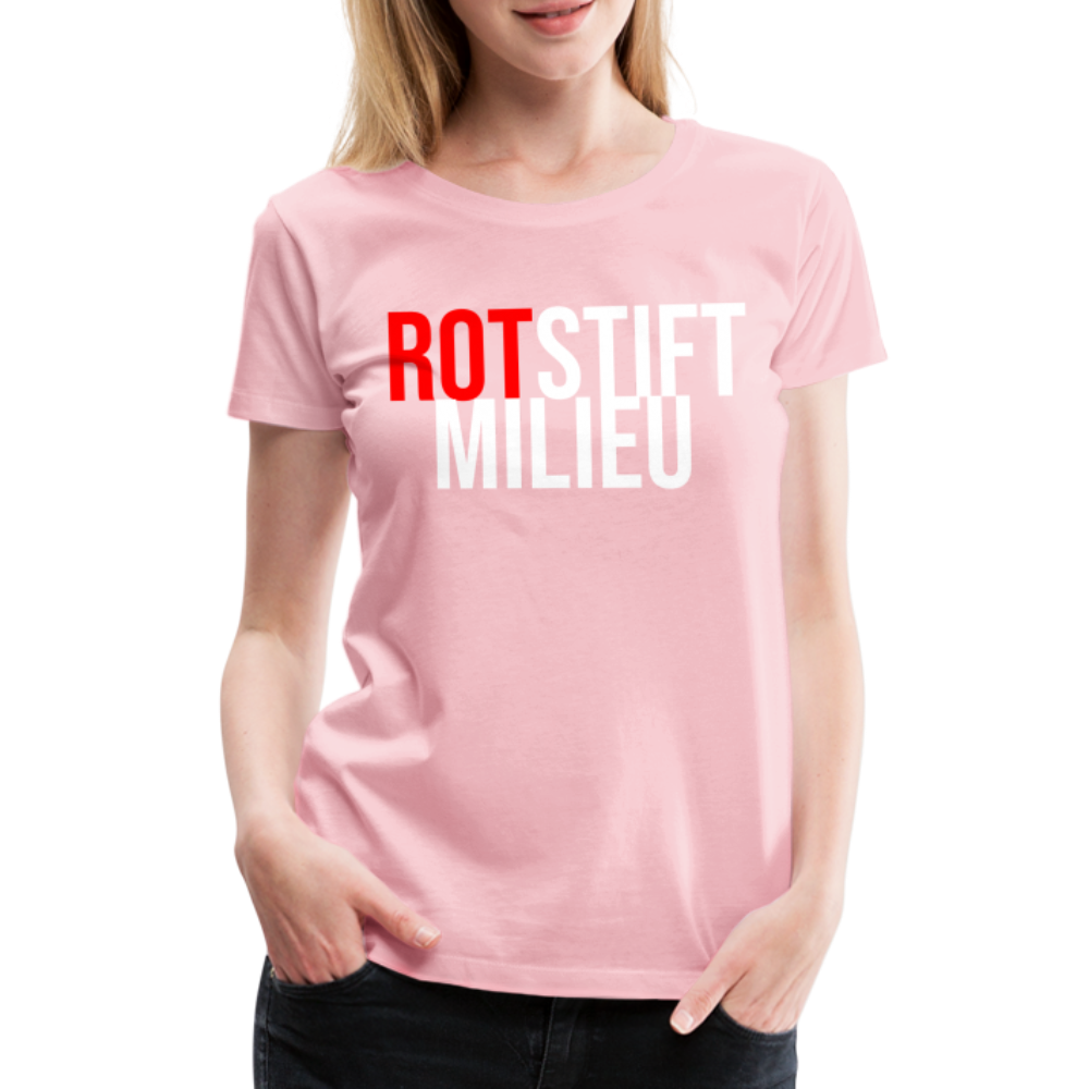 Rotstiftmilieu - Frauen Premium T-Shirt - Hellrosa