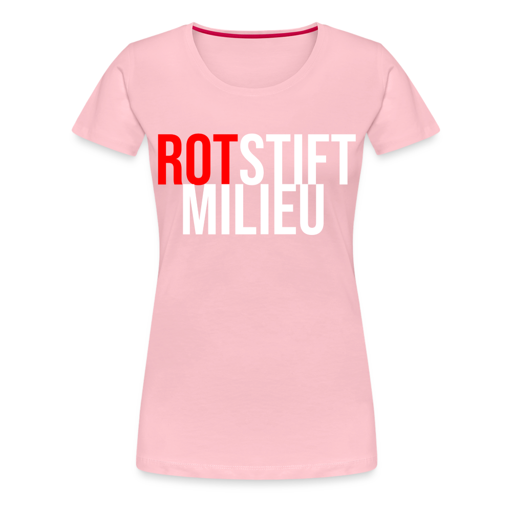 Rotstiftmilieu - Frauen Premium T-Shirt - Hellrosa