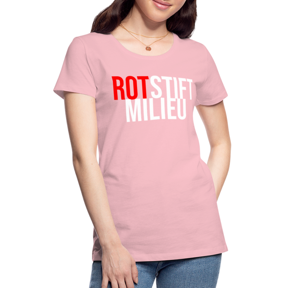 Rotstiftmilieu - Frauen Premium T-Shirt - Hellrosa