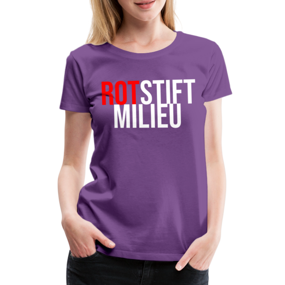Rotstiftmilieu - Frauen Premium T-Shirt - Lila