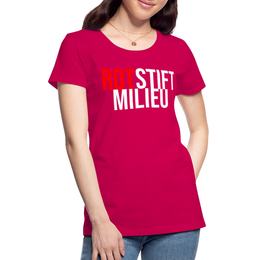 Rotstiftmilieu - Frauen Premium T-Shirt - dunkles Pink