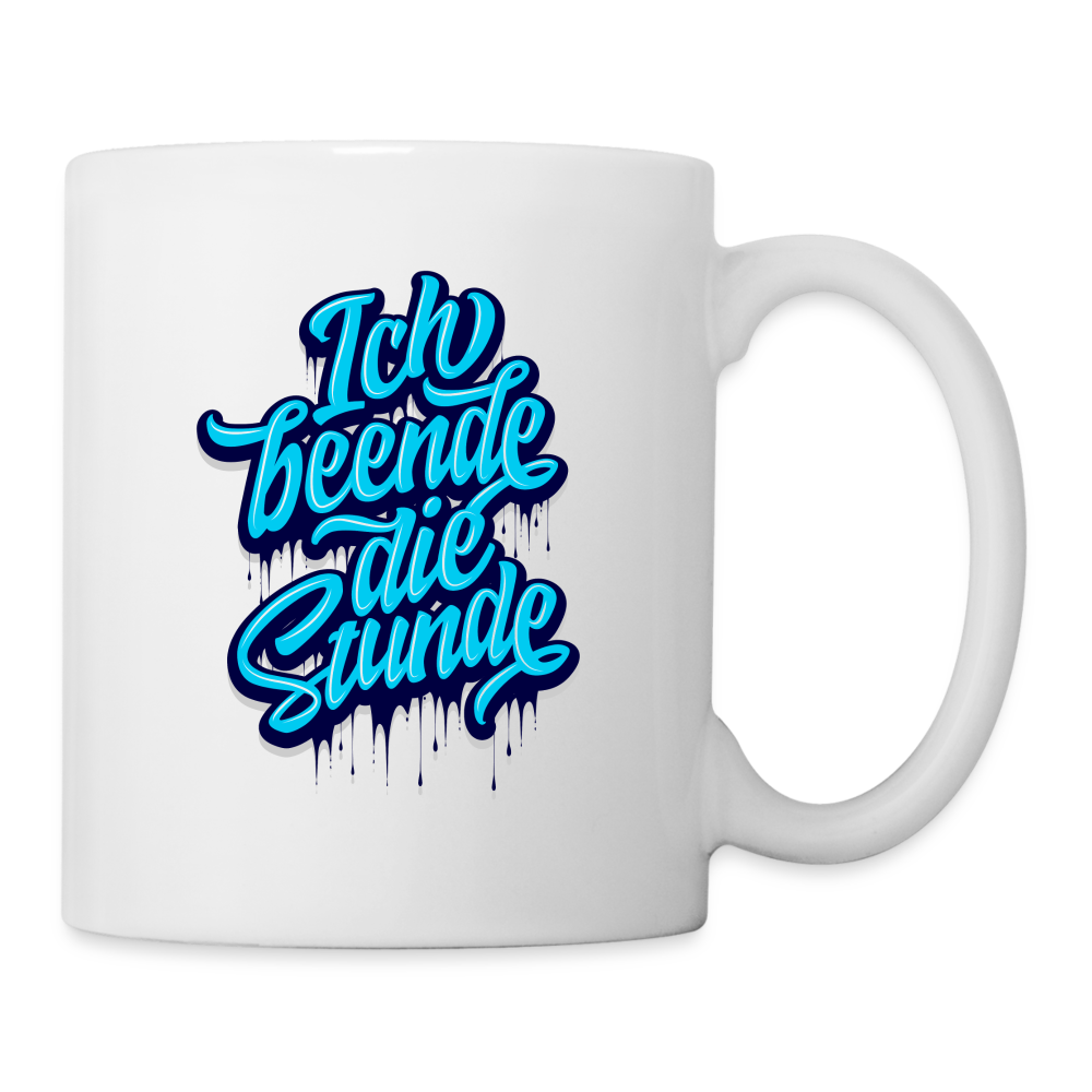 Ich beende die Stunde - Tasse - weiß