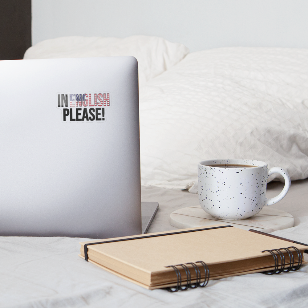 In english please! - Sticker - Transparent glänzend
