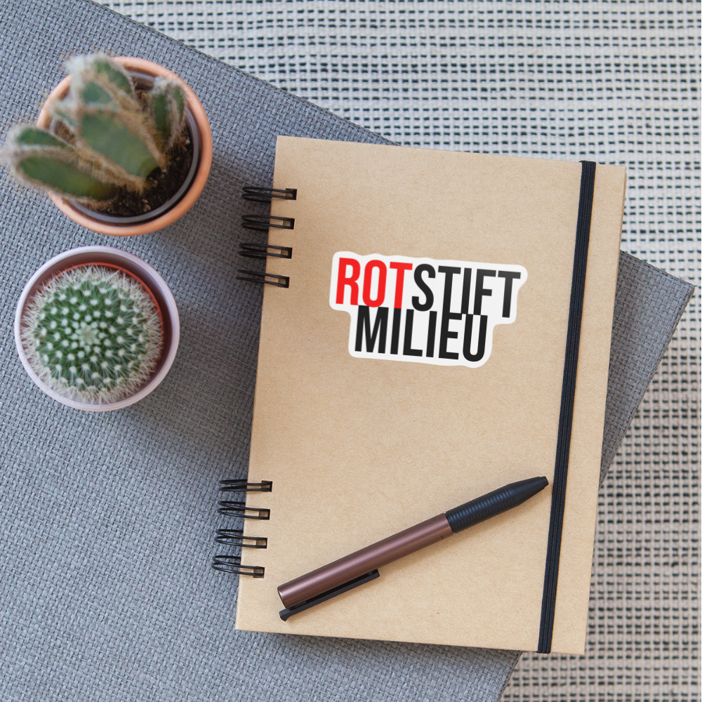 Rotstiftmilieu - Sticker - Mattweiß