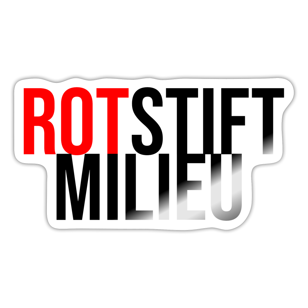 Rotstiftmilieu - Sticker - Weiß glänzend