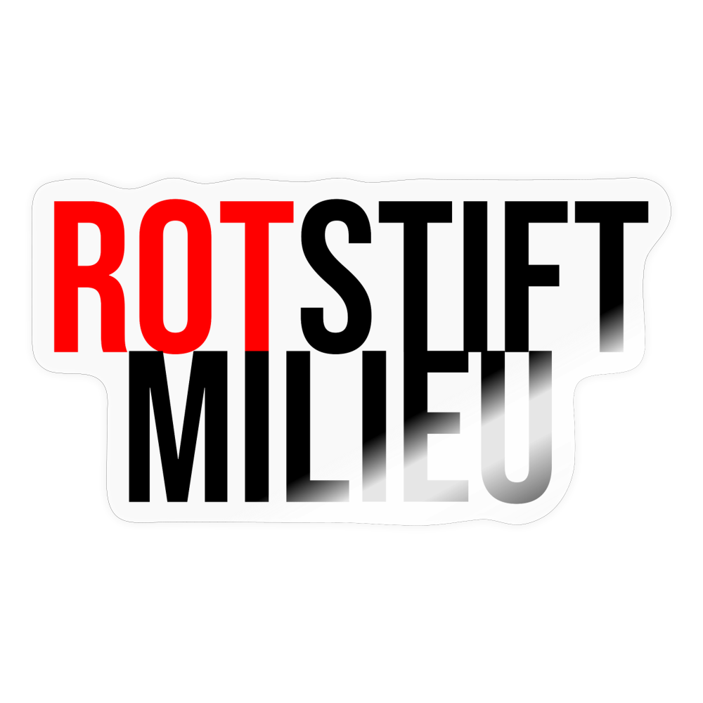 Rotstiftmilieu - Sticker - Transparent glänzend